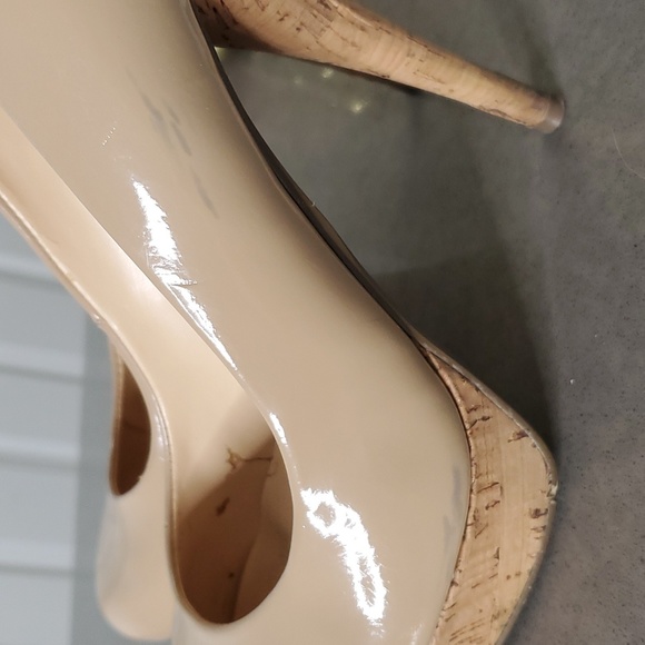 GUESS Nude Cork Platform Heels - Picture 5 of 6